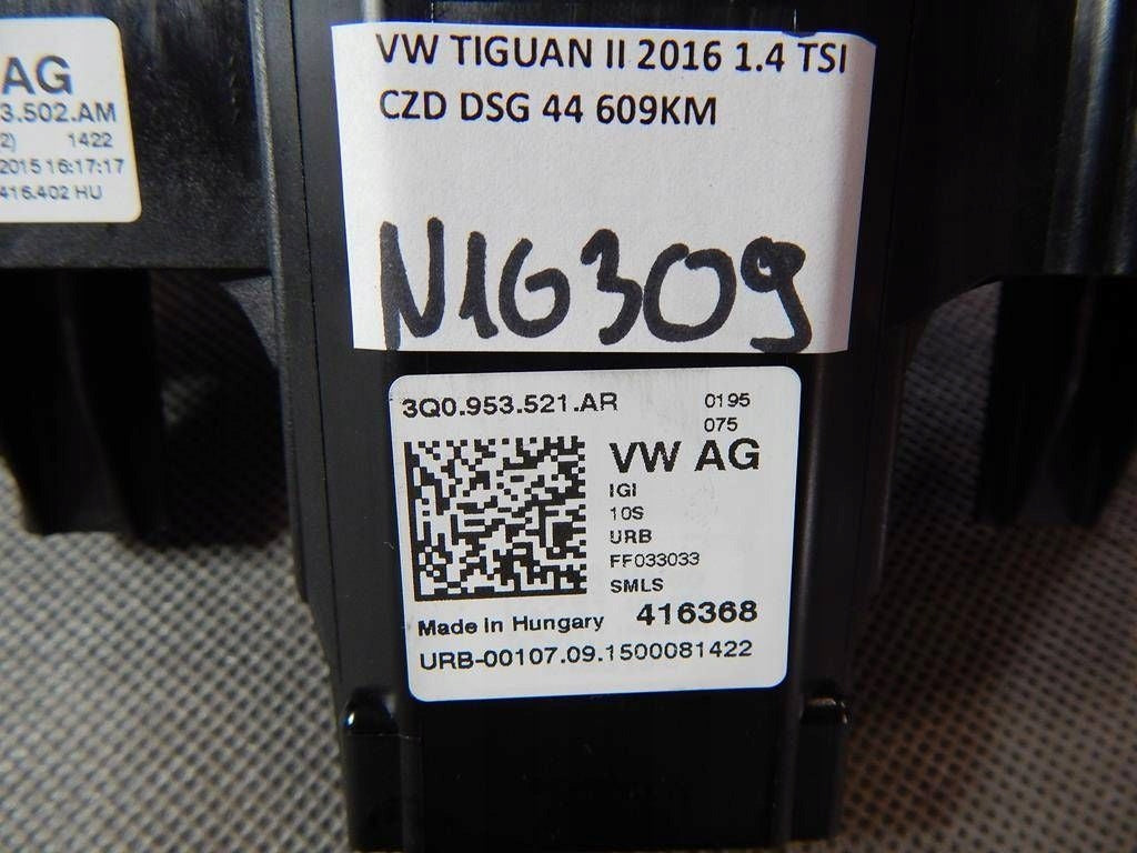 Volkswagen Tiguan II Combined Switch 3Q0953521AR 5Q0953502AM